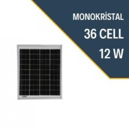 Lexron 12Wp Monokristal Güneş Paneli