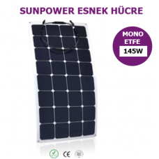 Lexron SunPower ETFE 145Wp Esnek Monokristal Güneş Paneli