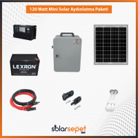 120 Watt Mini Solar Aydınlatma Paketi