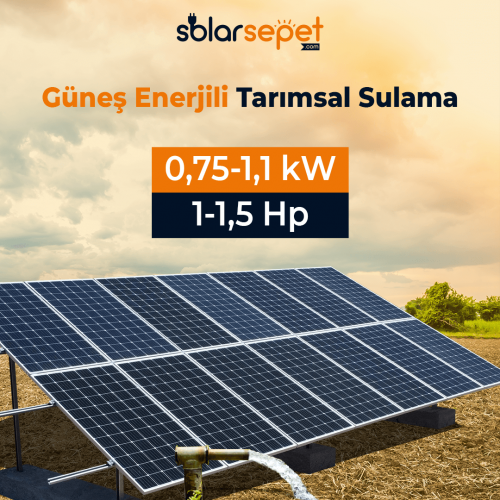 0,75-1,1 kW - 1-1,5 hp Solar Sulama