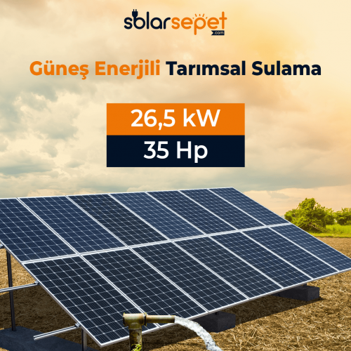 26,5 kW - 35 hp Solar Sulama